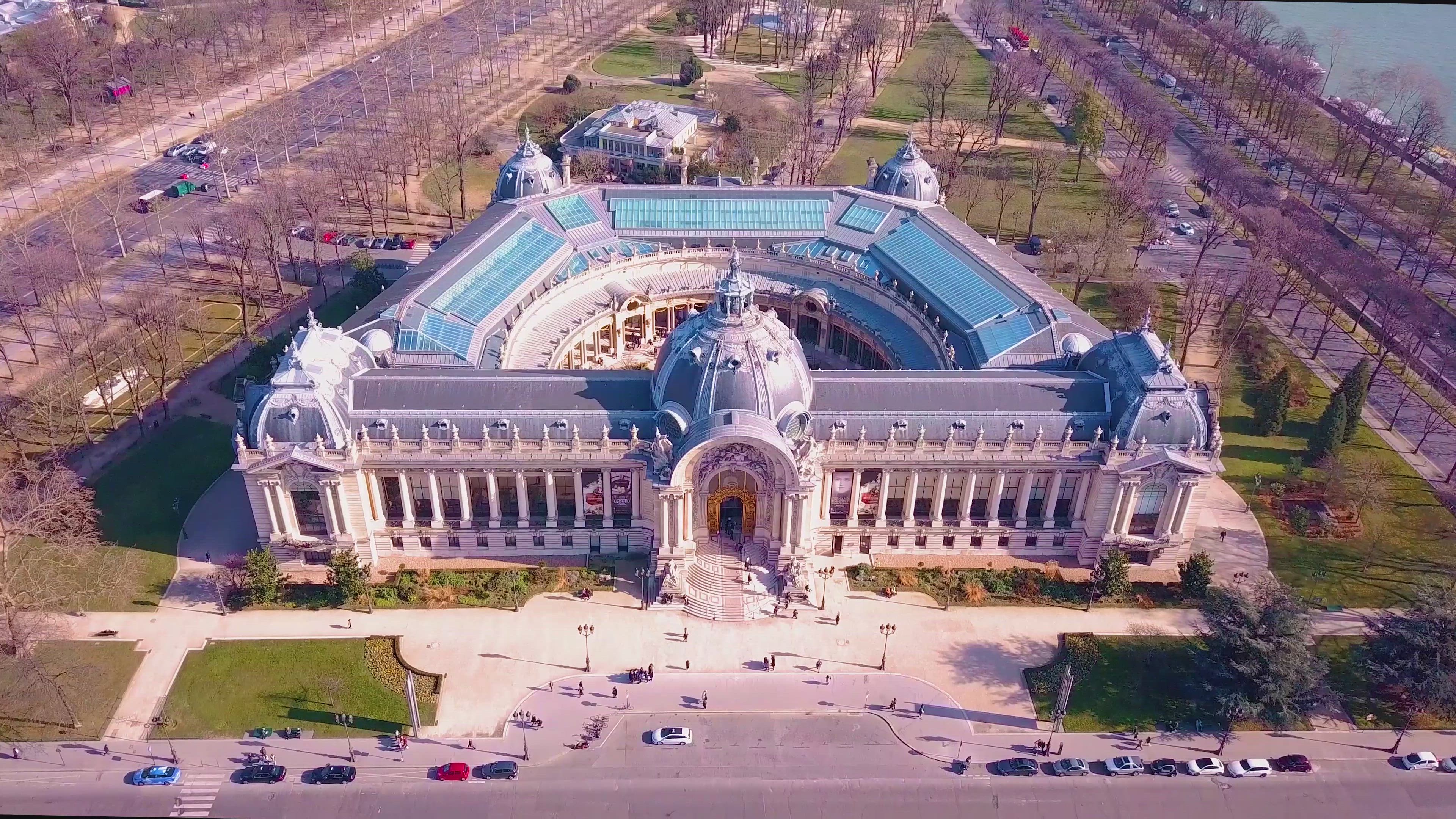 Aerial Of Grand Palais And Petit Palais In Paris Airvuz